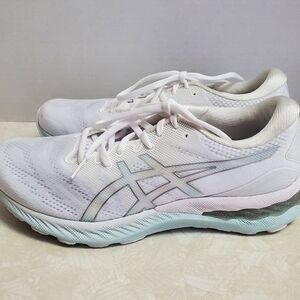 ASICS Women's White and Light Blue Athletic Shoes
